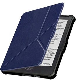 Nomfy Nomfy Kobo Clara HD Hoesje Trifold - Donkerblauw