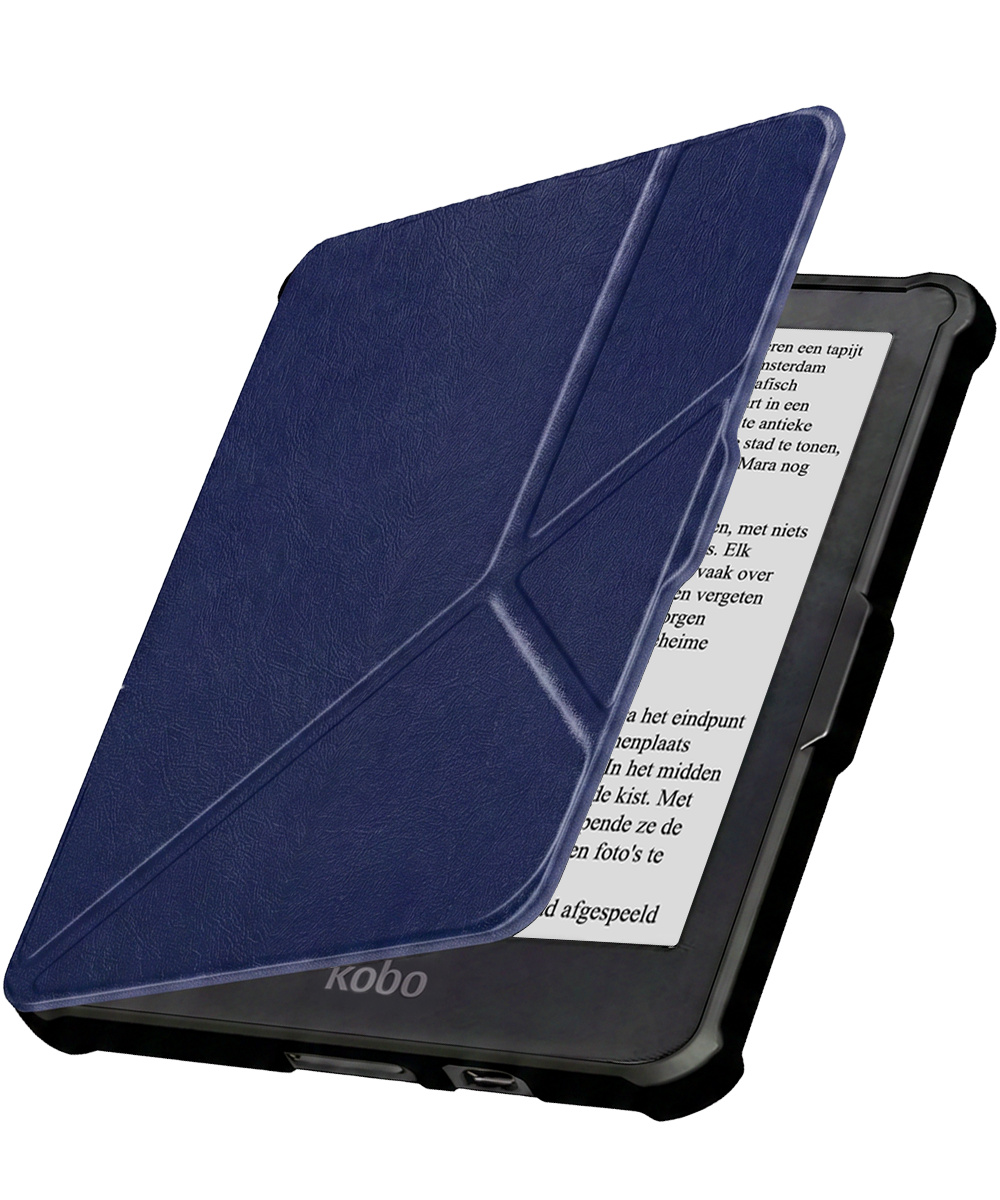 Nomfy Nomfy Kobo Clara HD Hoesje Trifold - Donkerblauw