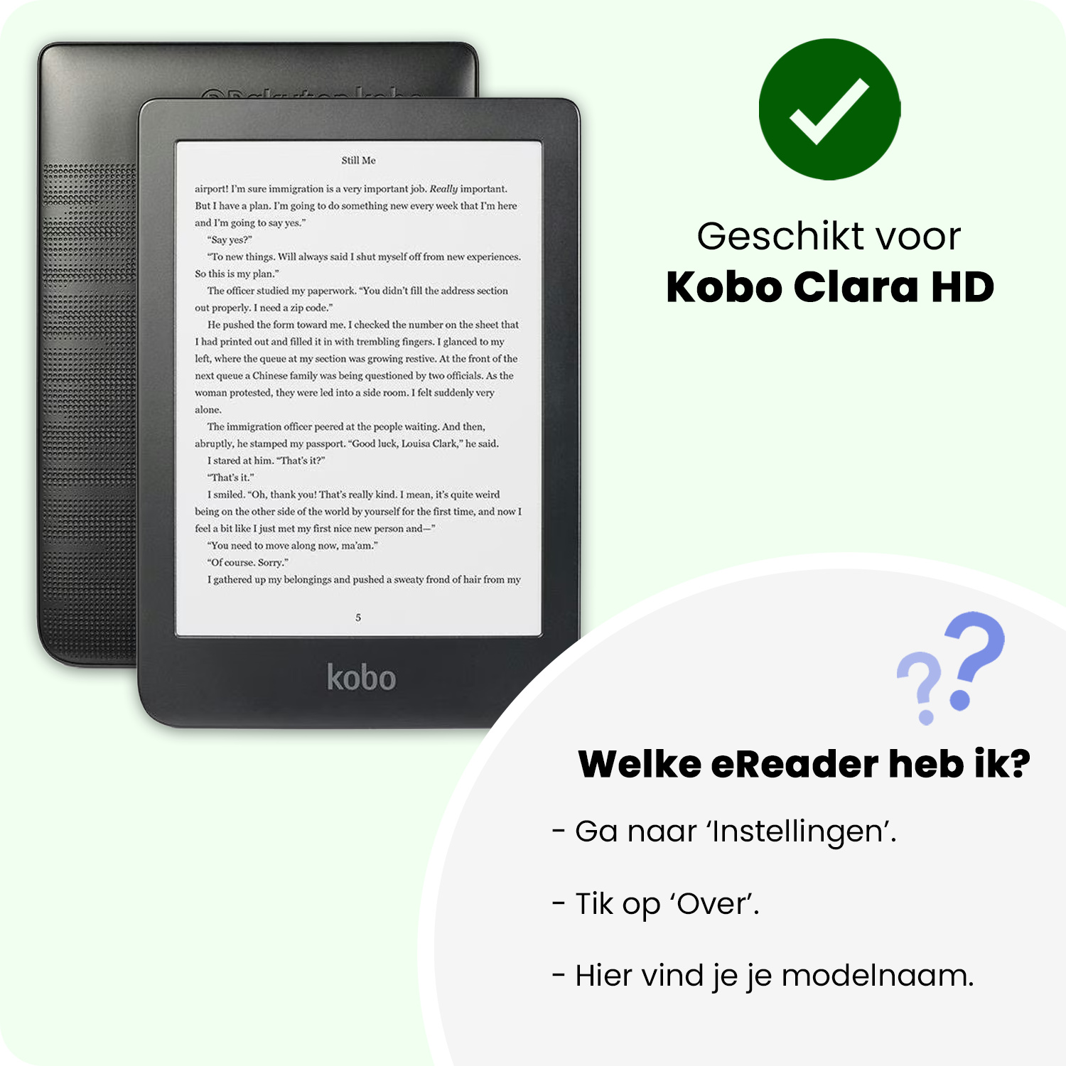 Nomfy Nomfy Kobo Clara HD Hoesje Trifold - Donkerblauw