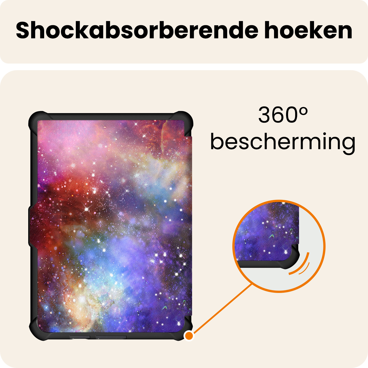 Nomfy Nomfy Kobo Clara HD Hoesje Trifold - Galaxy