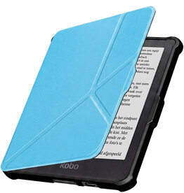 Nomfy Nomfy Kobo Clara HD Hoesje Trifold - Lichtblauw