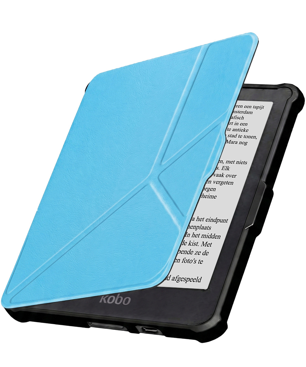 Nomfy Nomfy Kobo Clara HD Hoesje Trifold - Lichtblauw