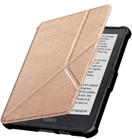 Nomfy Nomfy Kobo Clara HD Hoesje Trifold - Rosé Goud