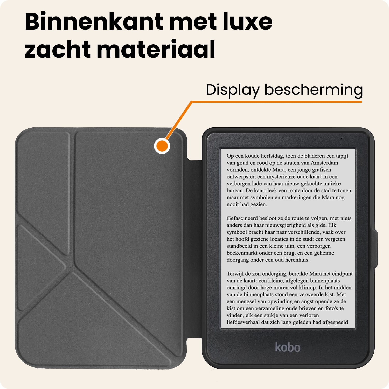 Nomfy Nomfy Kobo Clara HD Hoesje Trifold - Rosé Goud