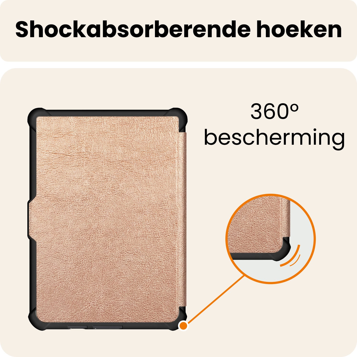 Nomfy Nomfy Kobo Clara HD Hoesje Trifold - Rosé Goud