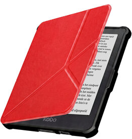 Nomfy Nomfy Kobo Clara HD Hoesje Trifold - Rood