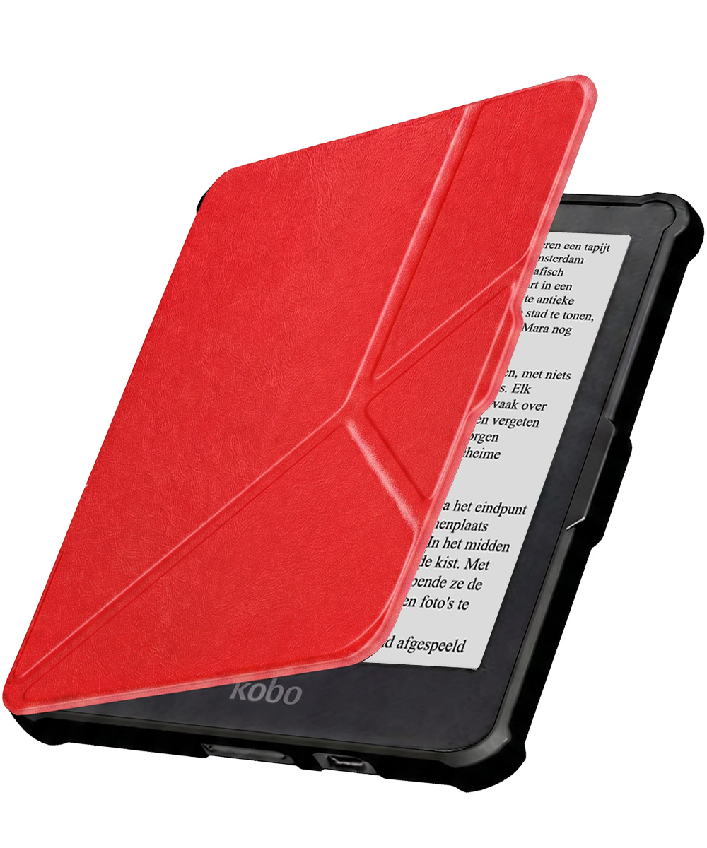 Nomfy Nomfy Kobo Clara HD Hoesje Trifold - Rood