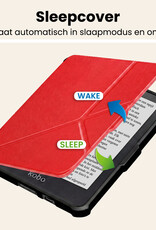 Nomfy Nomfy Kobo Clara HD Hoesje Trifold - Rood
