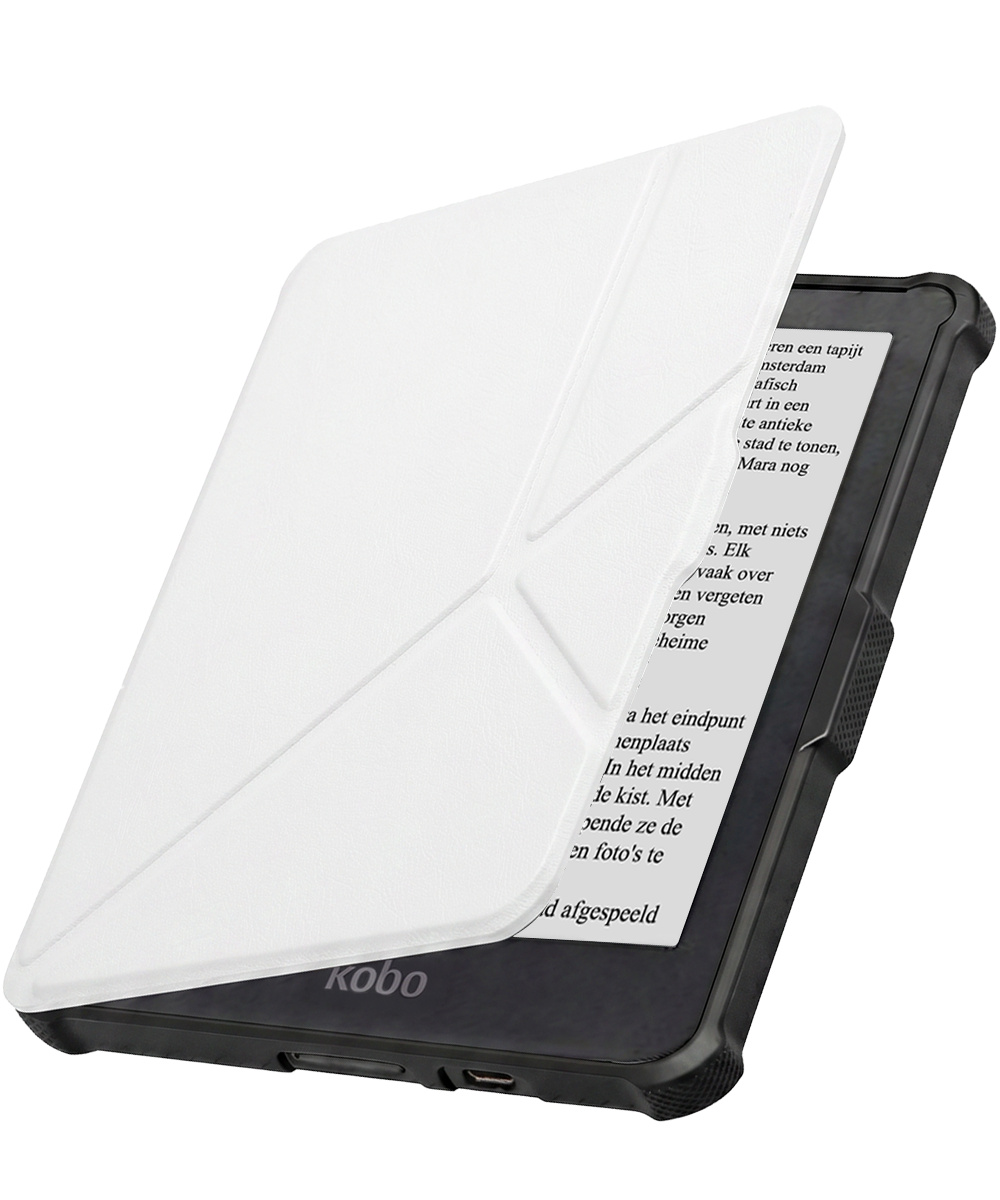 Nomfy Nomfy Kobo Clara HD Hoesje Trifold - Wit