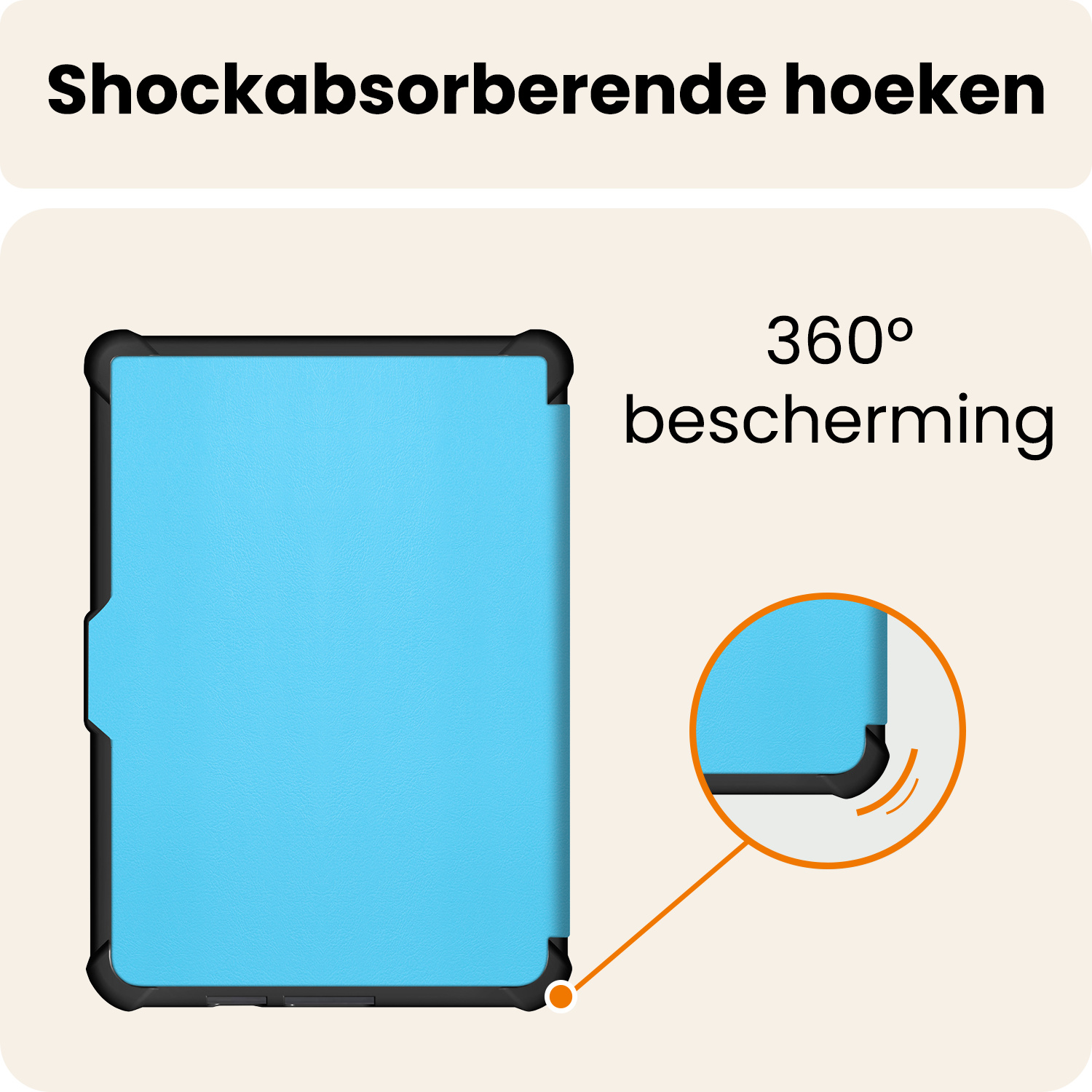 Nomfy Nomfy Kobo Clara HD Hoesje Trifold Met Screenprotector - Licht Blauw