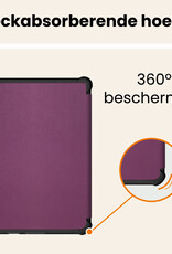 Nomfy Nomfy Kobo Clara HD Hoesje Trifold Met Screenprotector - Paars