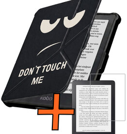 Nomfy Nomfy Kobo Clara HD Hoesje Trifold Met Screenprotector - Don't Touch Me