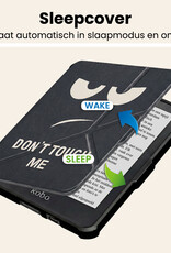 Nomfy Nomfy Kobo Clara HD Hoesje Trifold Met Screenprotector - Don't Touch Me