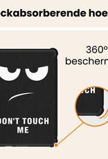 Nomfy Nomfy Kobo Clara HD Hoesje Trifold Met Screenprotector - Don't Touch Me