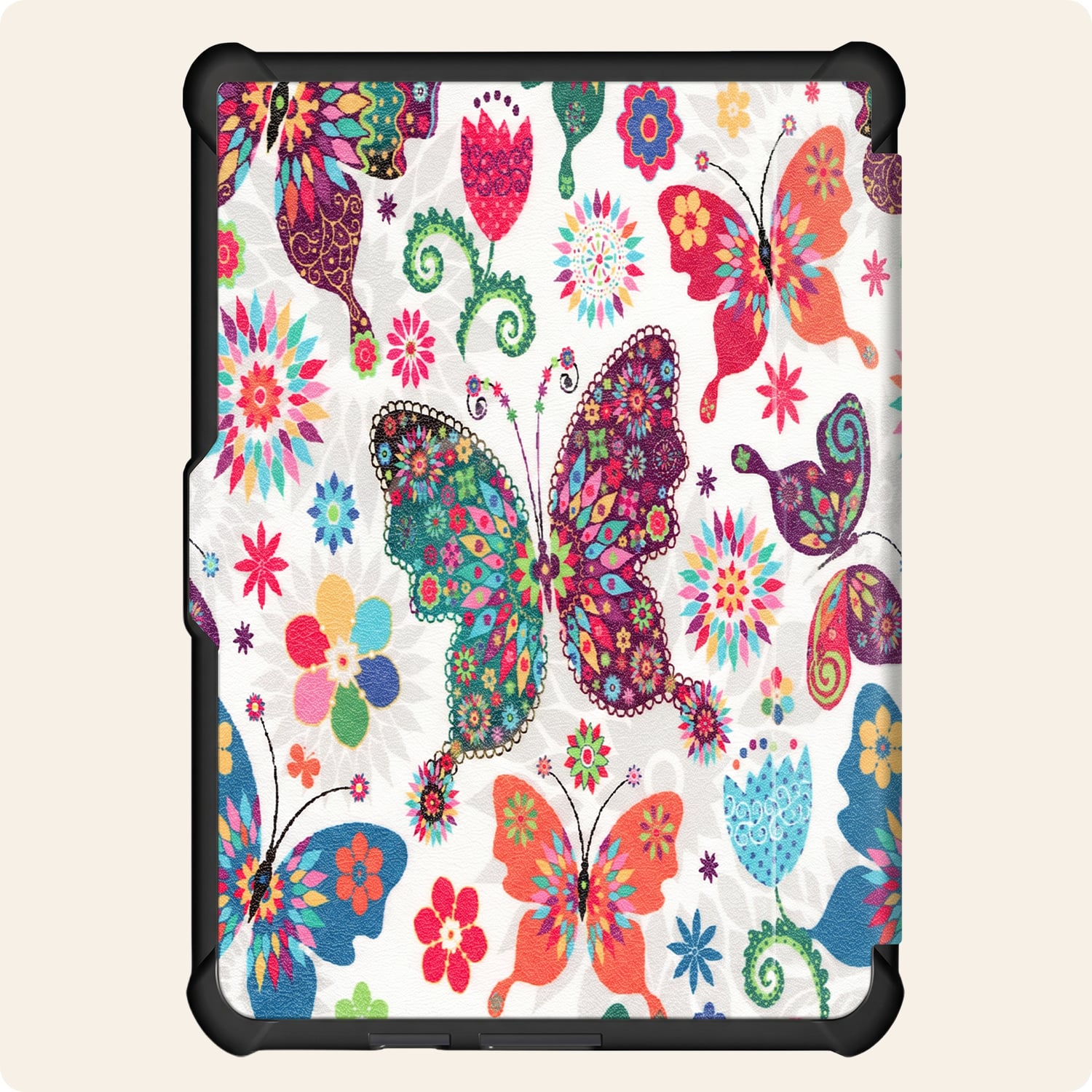 Nomfy Nomfy Kobo Clara HD Hoesje Trifold Met Screenprotector - Vlinders