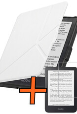 Nomfy Nomfy Kobo Clara HD Hoesje Trifold Met Screenprotector - Wit