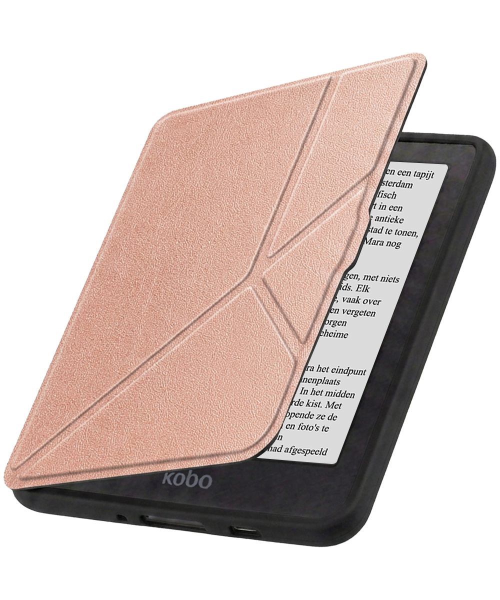 Nomfy Nomfy Kobo Nia Hoesje Trifold - Rose Goud