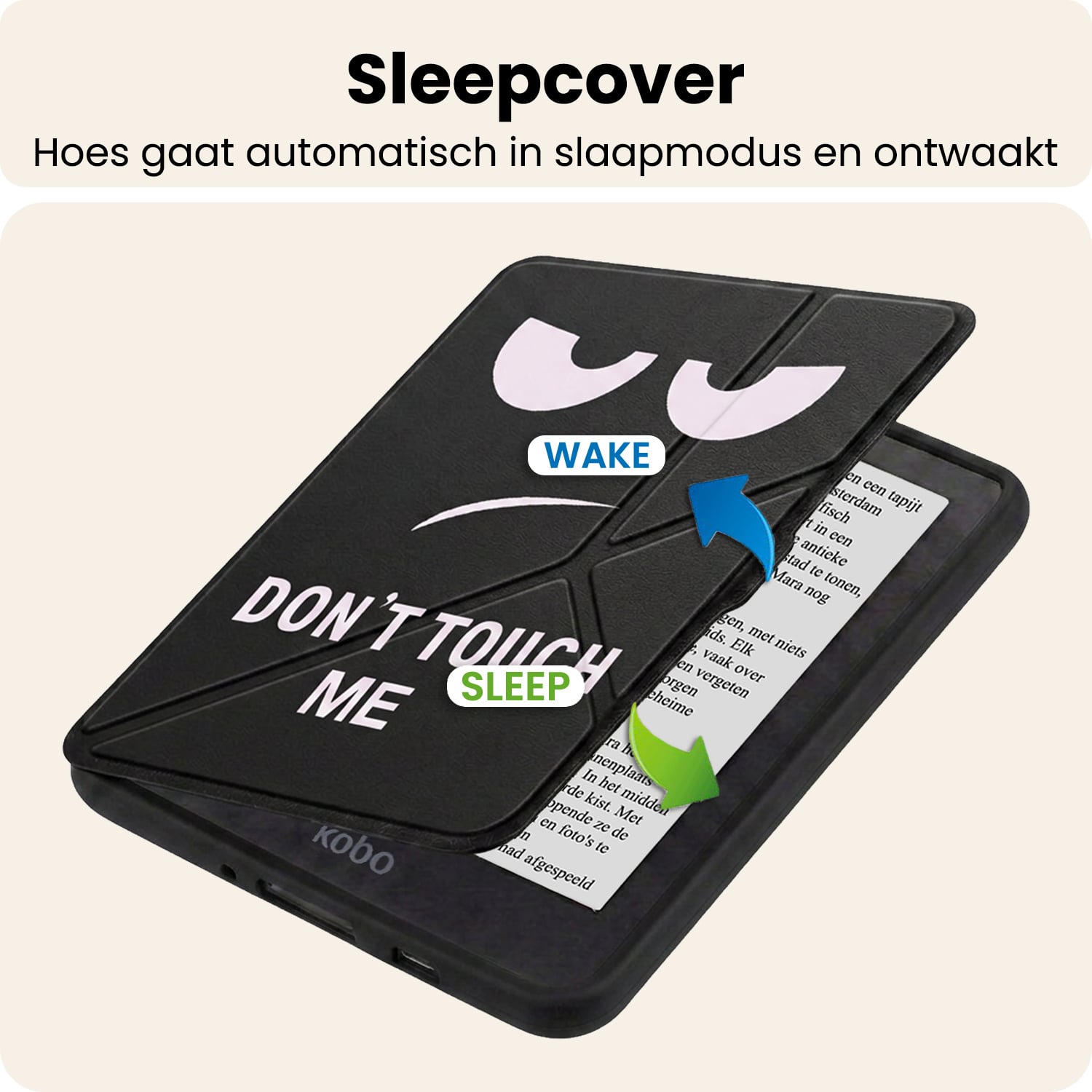Nomfy Nomfy Kobo Nia Hoesje Trifold - Don't Touch Me
