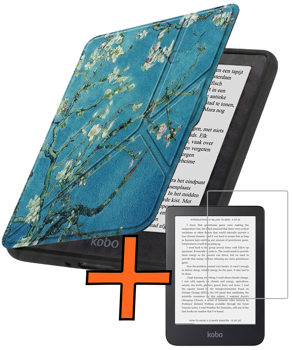 Nomfy Nomfy Kobo Nia Hoesje Trifold Met Screenprotector - Bloesem
