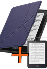 Nomfy Nomfy Kobo Nia Hoesje Trifold Met Screenprotector - Donkerblauw