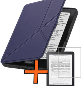 Nomfy Nomfy Kobo Nia Hoesje Trifold Met Screenprotector - Donkerblauw