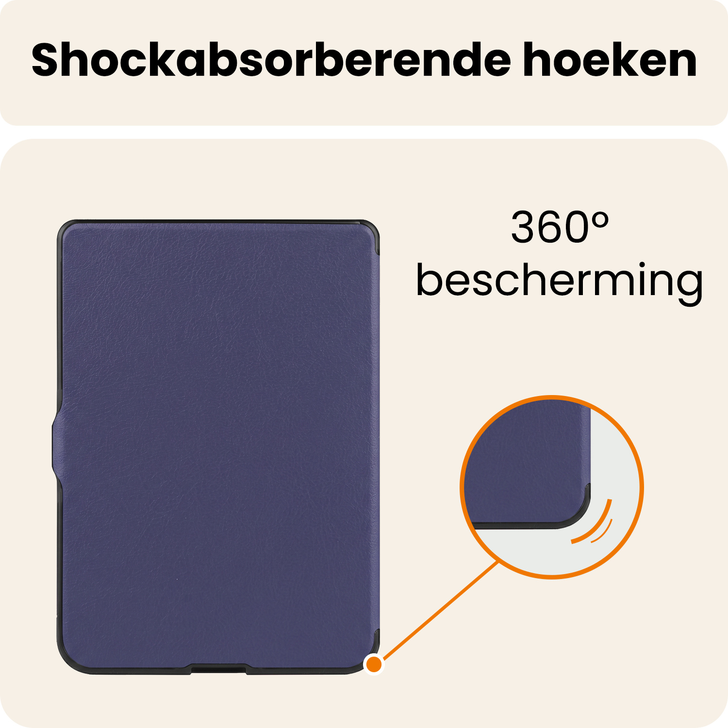 Nomfy Nomfy Kobo Nia Hoesje Trifold Met Screenprotector - Donkerblauw