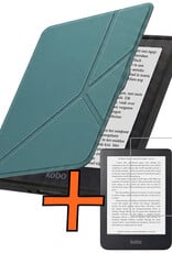 Nomfy Nomfy Kobo Nia Hoesje Trifold Met Screenprotector - Donkergroen