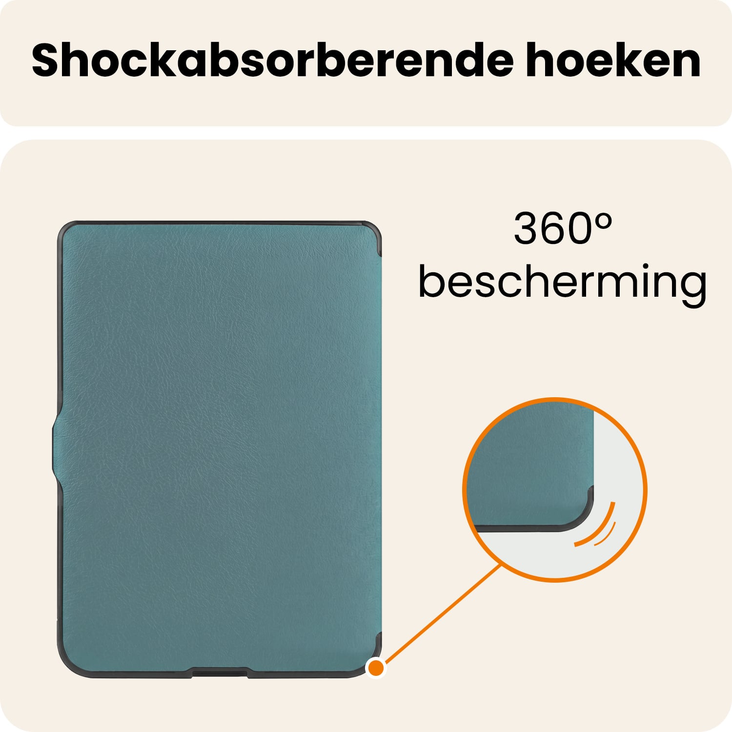 Nomfy Nomfy Kobo Nia Hoesje Trifold Met Screenprotector - Donkergroen