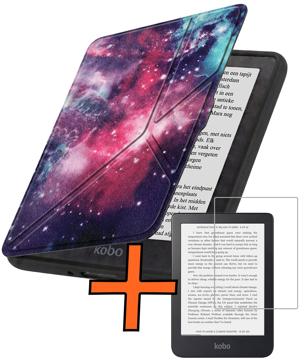 Nomfy Nomfy Kobo Nia Hoesje Trifold Met Screenprotector - Galaxy