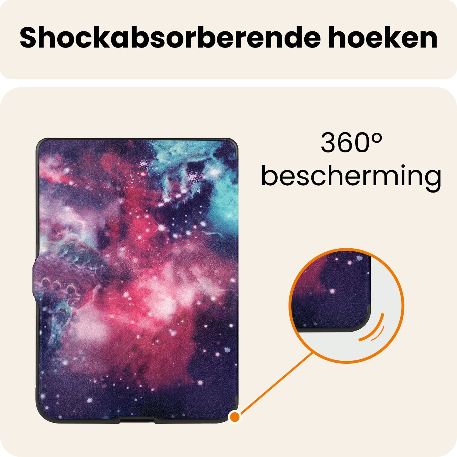 Nomfy Nomfy Kobo Nia Hoesje Trifold Met Screenprotector - Galaxy