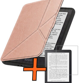 Nomfy Nomfy Kobo Nia Hoesje Trifold Met Screenprotector - Rose Goud