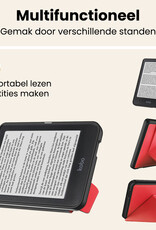 Nomfy Nomfy Kobo Nia Hoesje Trifold Met Screenprotector - Rood