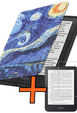 Nomfy Nomfy Kobo Nia Hoesje Trifold Met Screenprotector - Sterrenhemel