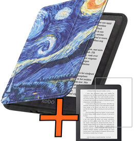 Nomfy Nomfy Kobo Nia Hoesje Trifold Met Screenprotector - Sterrenhemel