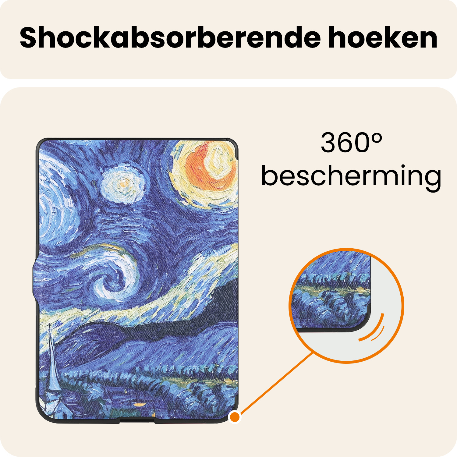 Nomfy Nomfy Kobo Nia Hoesje Trifold Met Screenprotector - Sterrenhemel