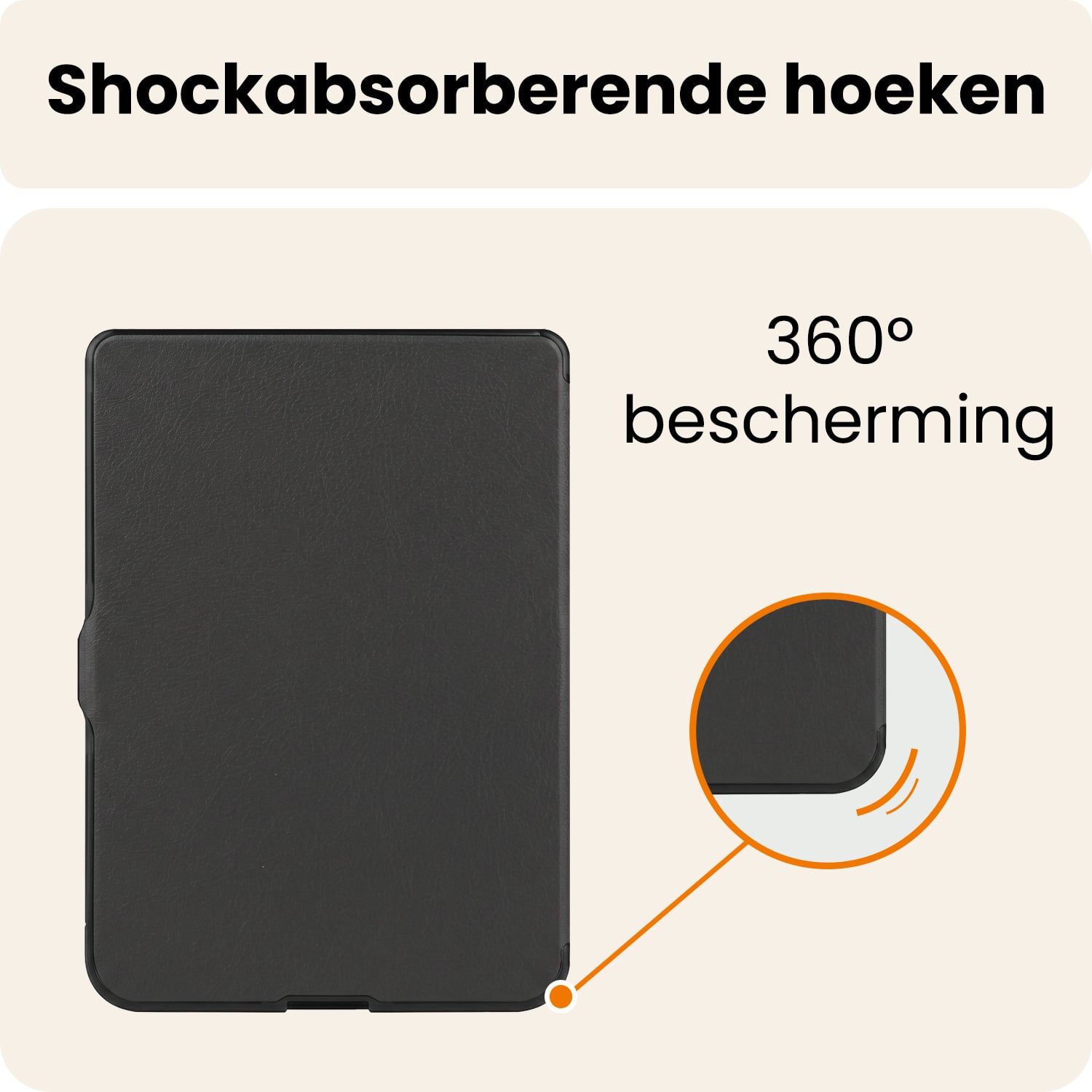 Nomfy Nomfy Kobo Nia Hoesje Trifold Met Screenprotector - Zwart