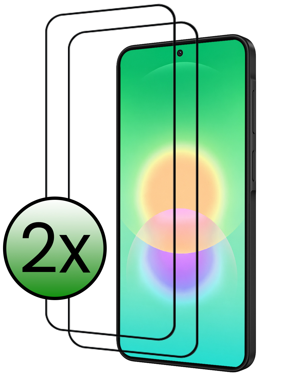 BASEY. BASEY. Samsung Galaxy A27 Screenprotector Glas Full Cover - 2 PACK