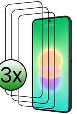 BASEY. BASEY. Samsung Galaxy A27 Screenprotector Glas Full Cover - 3 PACK