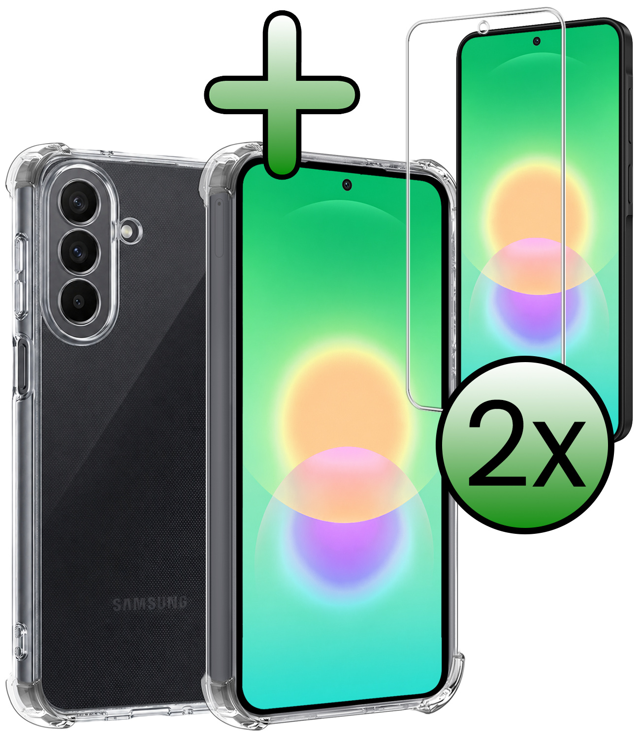 BASEY. BASEY. Samsung Galaxy A27 Hoesje Shockproof Met 2x Screenprotector