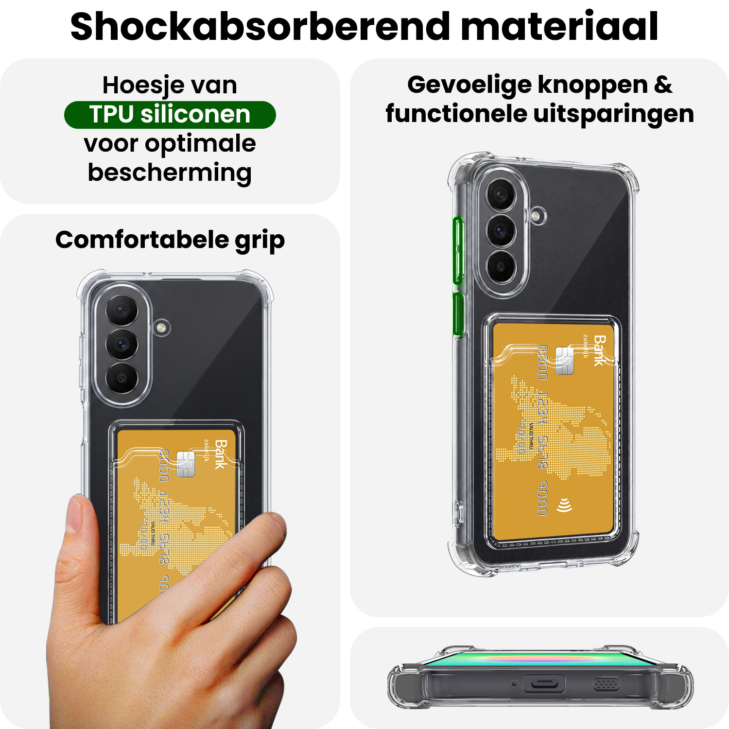 BASEY. BASEY. Samsung Galaxy A27 Hoesje Pashouder Met Screenprotector