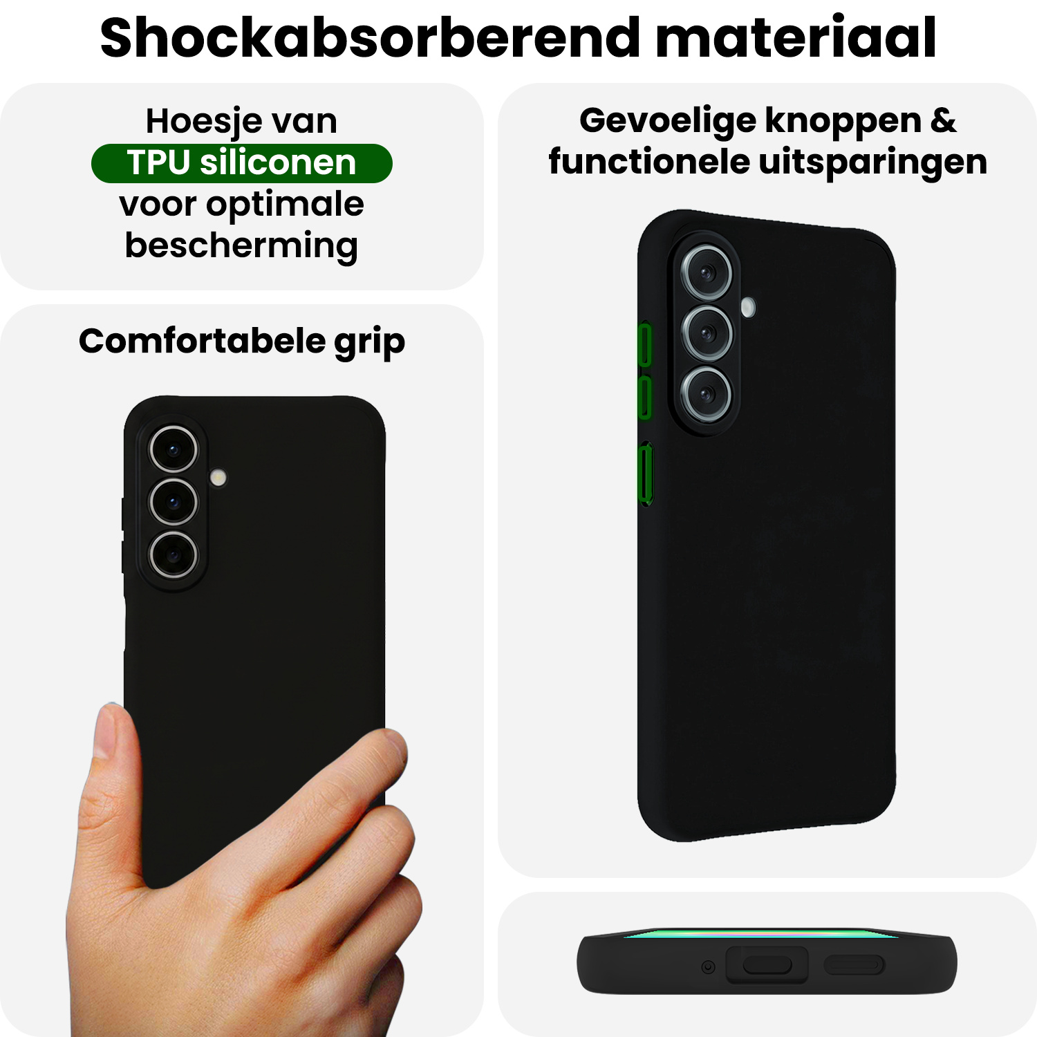 BASEY. BASEY. Samsung Galaxy A27 Hoesje Siliconen - Zwart - 2 PACK