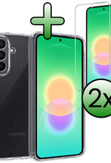 BASEY. BASEY. Samsung Galaxy A27 Hoesje Siliconen Met 2x Screenprotector - Transparant