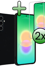 BASEY. BASEY. Samsung Galaxy A27 Hoesje Siliconen Met 2x Screenprotector - Zwart