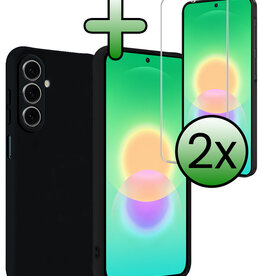 BASEY. BASEY. Samsung Galaxy A27 Hoesje Siliconen Met 2x Screenprotector - Zwart