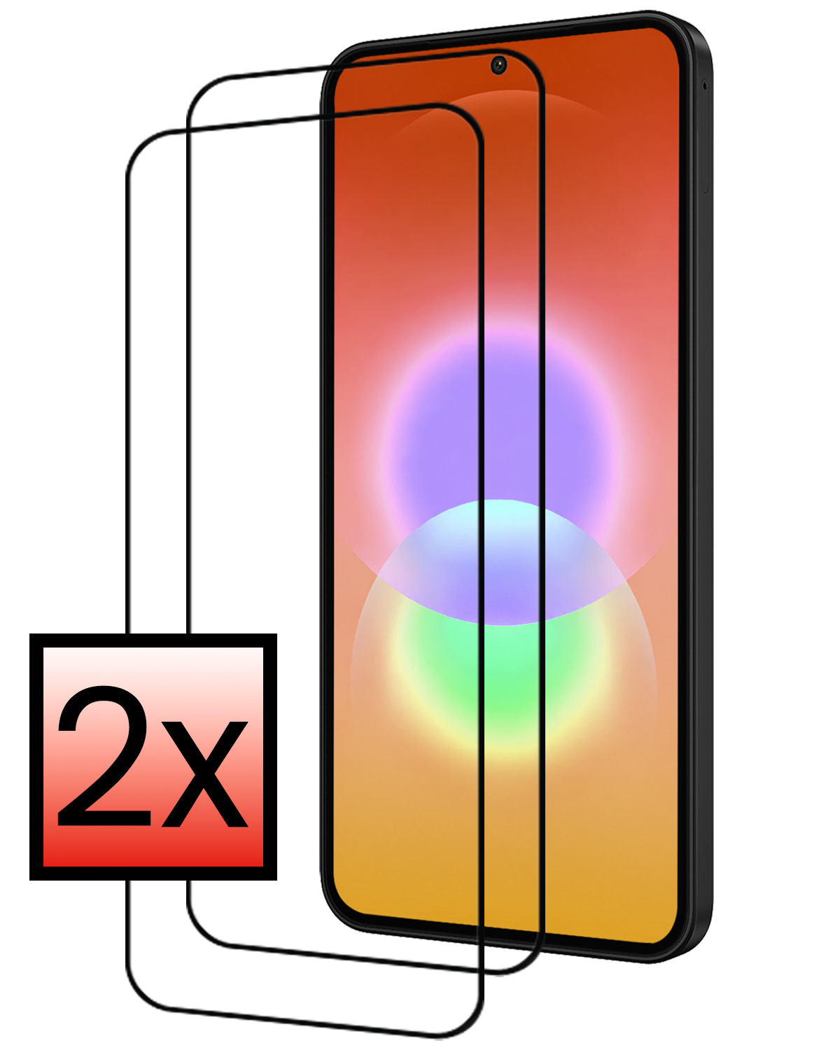 NoXx NoXx Samsung Galaxy A27 Screenprotector Glas Full Cover - 2 PACK