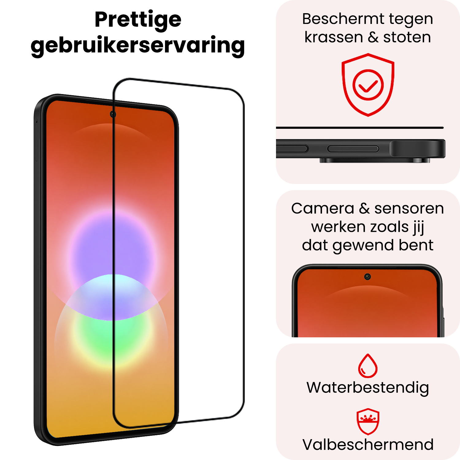 NoXx NoXx Samsung Galaxy A27 Screenprotector Glas Full Cover - 3 PACK