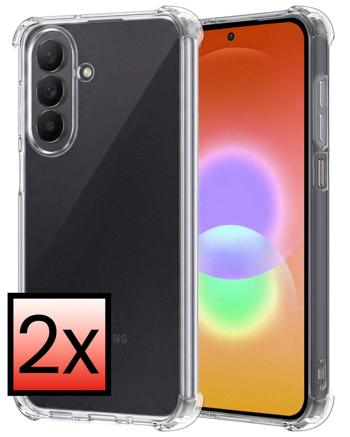 NoXx NoXx Samsung Galaxy A27 Hoesje Shockproof - Transparant - 2 PACK