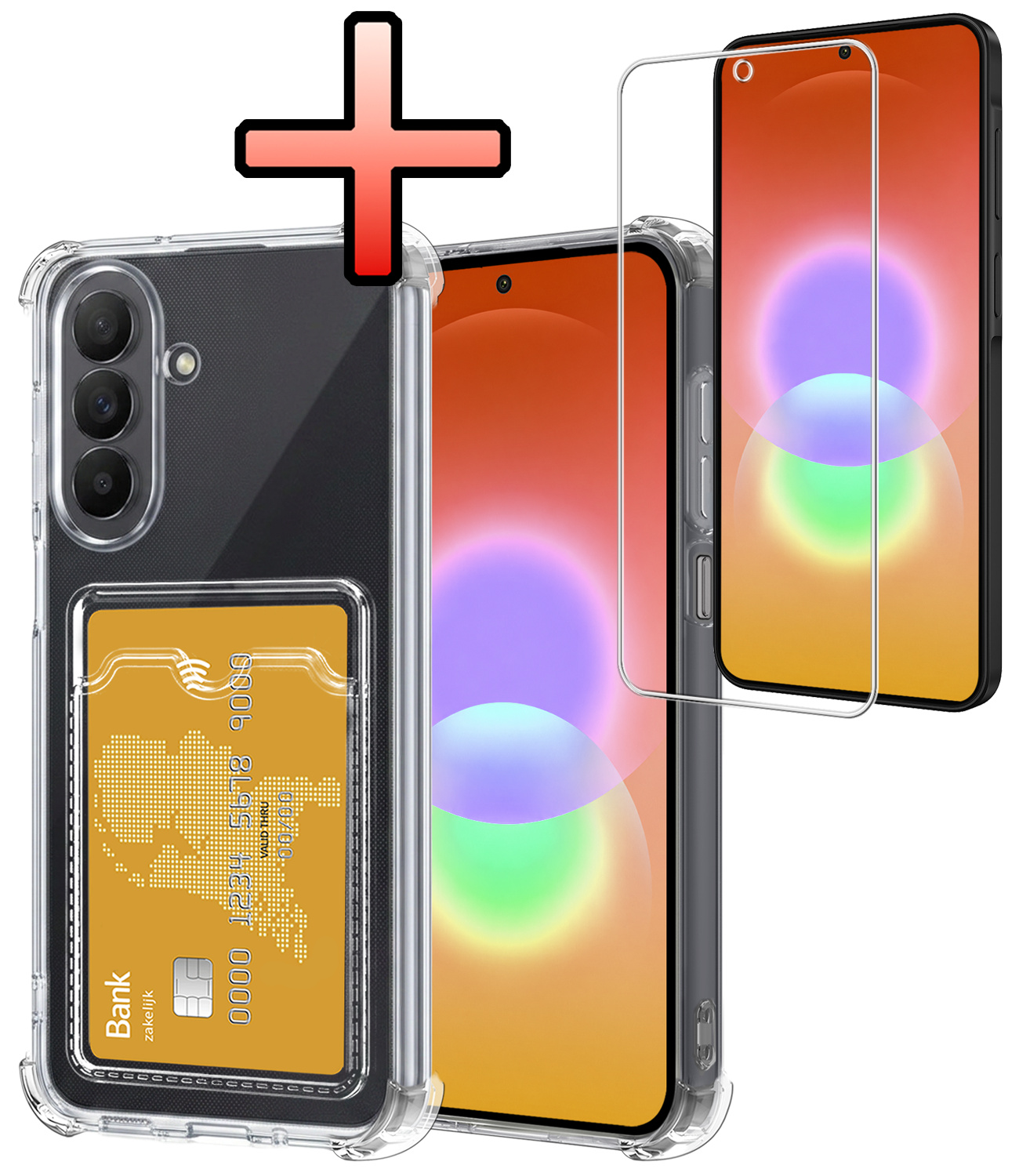 NoXx NoXx Samsung Galaxy A27 Hoesje Pashouder Met Screenprotector