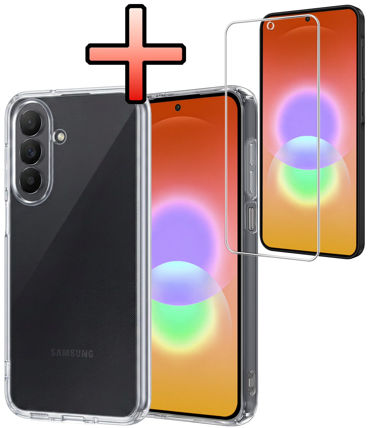 NoXx NoXx Samsung Galaxy A27 Hoesje Siliconen Met Screenprotector - Transparant