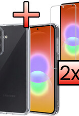 NoXx NoXx Samsung Galaxy A27 Hoesje Siliconen Met 2x Screenprotector - Transparant